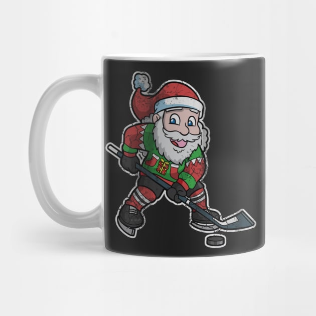 Christmas Hockey Santa Claus by E